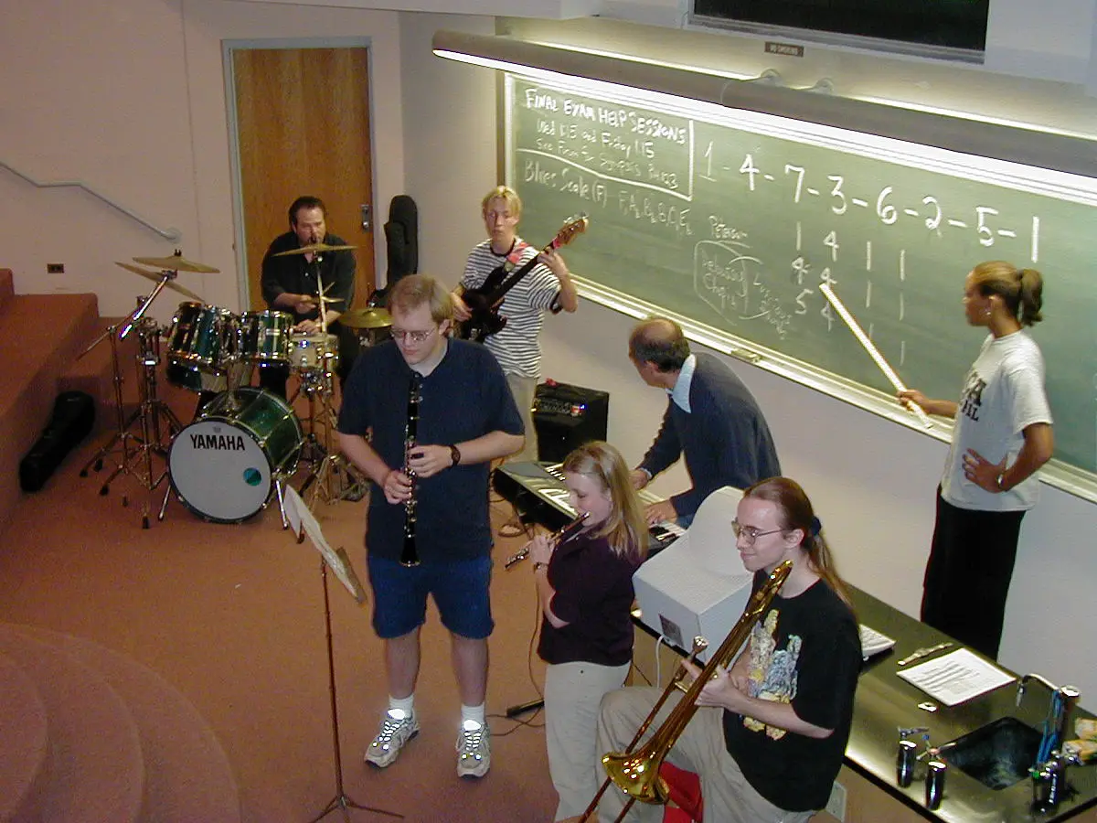 Doc with student band.