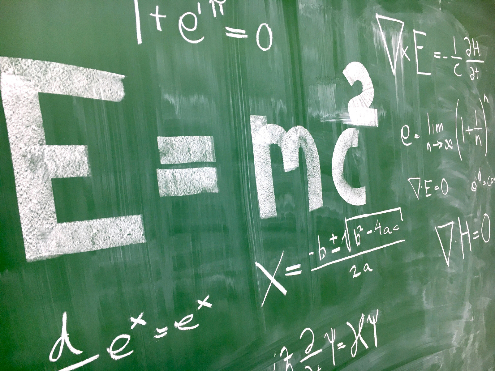 Equations on blackboard